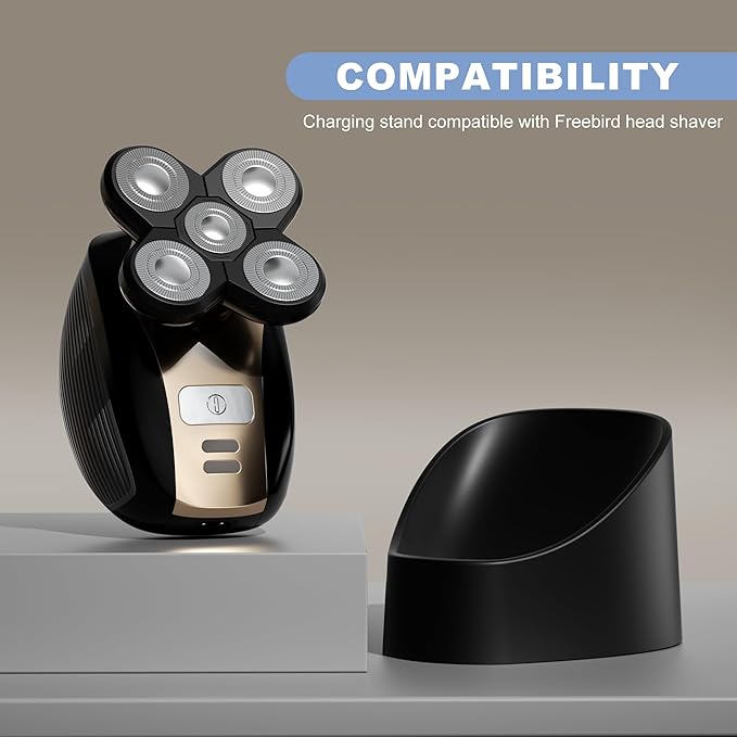 Charging Dock Compatible with Freebird FlexSeries Electric Head Hair Shaver, Charger Cord Base Stand with Power Cable for Flex Series Replacement Razor Adapter
