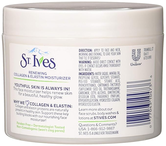 St. Ives Renewing Collagen & Elastin Moisturizer, 10 oz (Pack of 2)