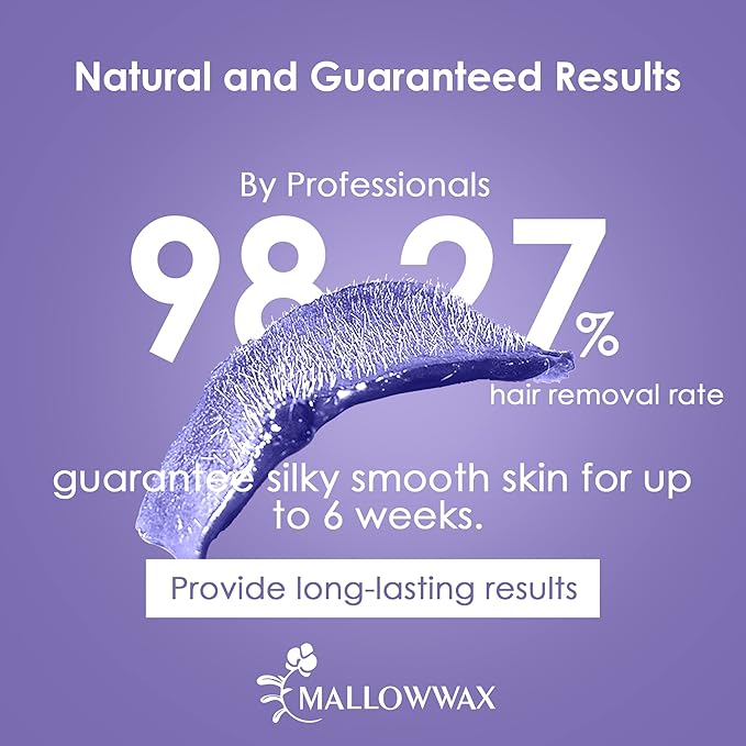 Hard Wax Beads, Wax Beans for Hair Removal, Natural Lavender, Stripless, Coarse Body Hair Specific - Ideal for Bikini, Brazilian, Legs, Underarms, Chest, 16 Ounce