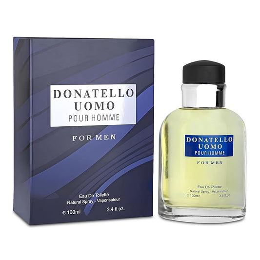 Men’s Cologne Donatello Uomo with Tobacco,Bean and Cedar Eau De Toilette Spray,Long-Lasting Scent Perfume for Men Elegant Bottle - Great Holiday Gift, 3.4 Fl Oz/100 Ml
