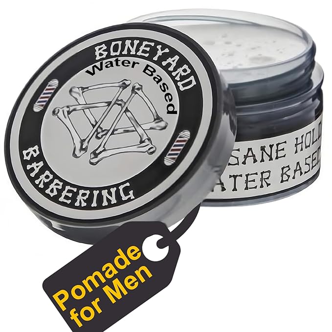 Matte Hair Wax Pomade, Water Based Styling Clay Pomade for All Hair Types Hair Paste for Men with No Shine Natural-Looking Hairstyle, Long-Lasting, Strong & Flexible Hold, 4 Oz