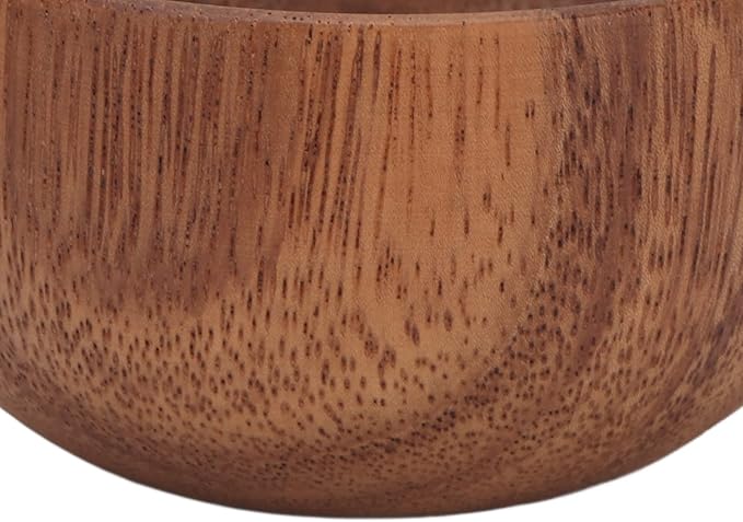 Wooden Shaving Soap Bowl, Large Capacity Acacia Wood Shave Cream Cup for Men, Portable Foaming Shaving Soap Container with for Home Barber Shop Use