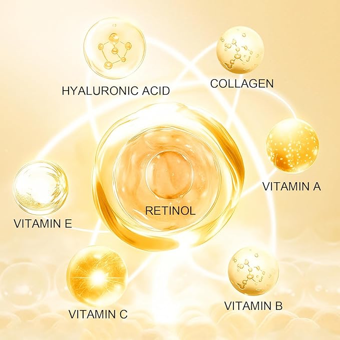Retinol Collagen Firm & Lift Moisturizer for Face & Neck, Day & Night Anti Aging Facial Cream with Hyaluronic Acid Vitamins A B C E, Tightening Lifting Hydrating Smooth Texture for Women Men, 1.764 oz
