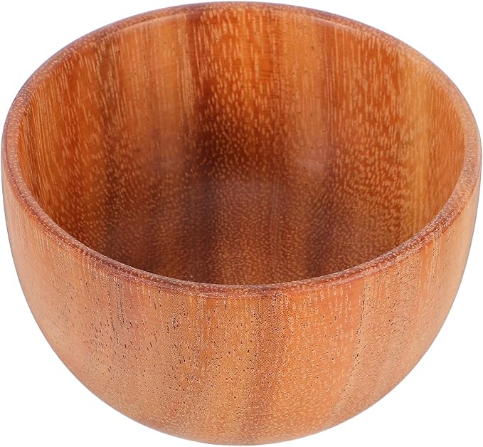 NOLITOY Wood Shaving Soap Bowl for Men, Small Reusable Wooden Shave Bowl with Lid, Shaving Cream Dish for Travel and Bathroom Beard Care