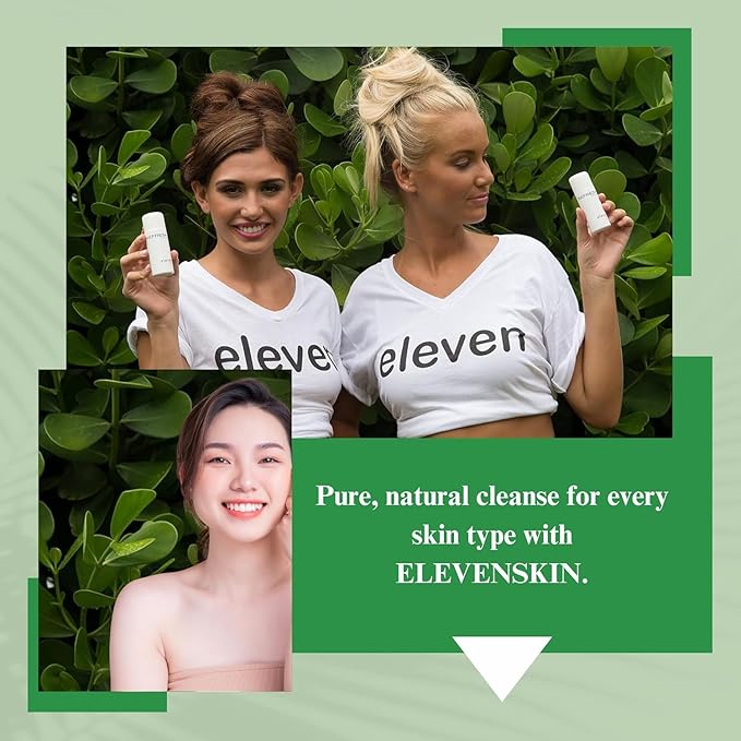 Elevenskin Refresh Facial Cleanser - Gentle Gel Face Wash with Seaweed & Marine Extracts - Hydrating Makeup Remover, Face Cleanser for Women & Men - All Skin Types, 4 fl oz