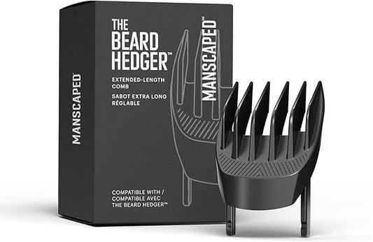 MANSCAPED® The Beard Hedger® Extended-Length Adjustable Comb Attachment – Beard Trimmer Guide for Long Beards, 10.5mm–20mm Lengths, 1-Pack