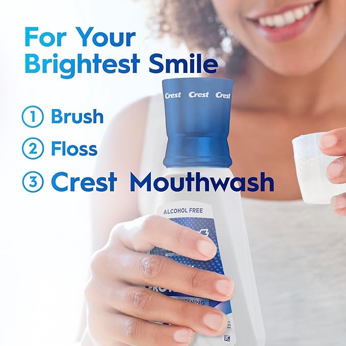 Crest Pro-Health Advanced Mouthwash, Alcohol Free, Extra Whitening, Energizing Mint Flavor, 2x946mL (32 fl oz)
