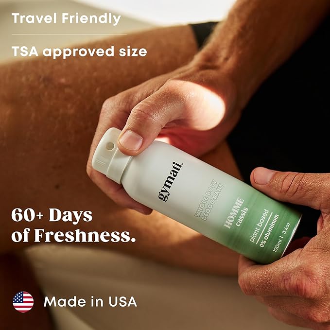Gymati Fitness Body Deodorant Spray Aluminum Free For Men