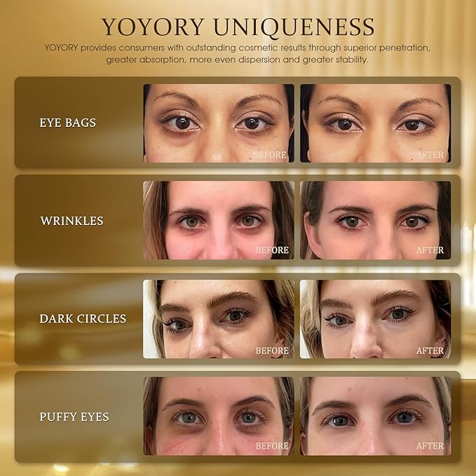 Under Eye Patches Masks - 24K Gold Eye Patch for Dark Circles & Puffy Eyesg,Fine Lines,Eye Bags, Wrinkle,Contains Caffeine and Collagen, Hydration for Women and Men, (60 Pcs) Gold