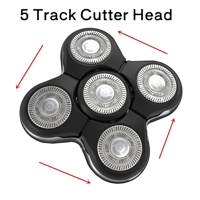 Shaver Replacement Heads for Remington Balder Pro Head Shaver XR7000,Balder Pro Replacement Head for Remington Shaver Replacement Heads,with 5 Dual-Track Cutter Heads.(1 Pack)