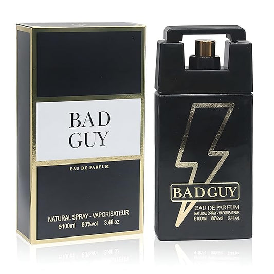 Bad Guy Eau De Parfum Top Notes Of Lemon, Bergamot, Star Anise, Olive Blossom & Guaiac Wood - Base Notes Of Leather, Bean & Tobacco - Ideal For Daily Wear -3.4 Oz Bottle