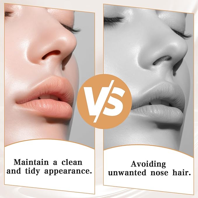 10-Pack Manual Nose Hair Trimmer, 360° Rotating Nasal Hair Cutter with Ear Picker for Women Men Double Sided Nose Hairs Remover Tool