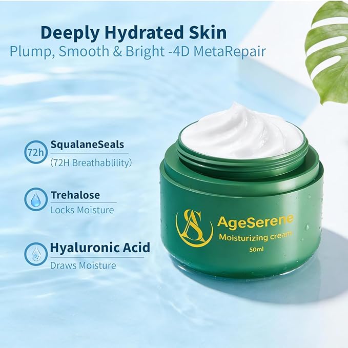 Daily Facial Moisturizer Cream, Formulated Without Common Irritants for Those with Sensitive Skin, Squalane & Hyaluronic Acid, Moisture Barrier Repair, Long Lasting Hydration
