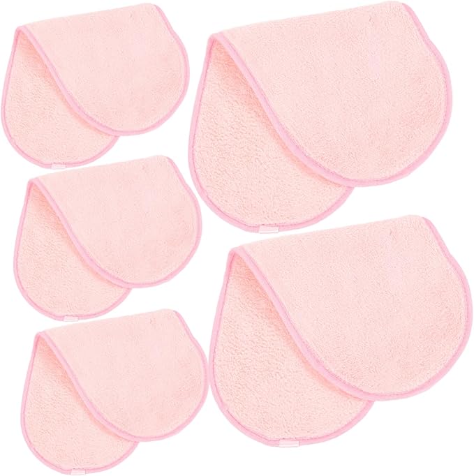 GALPADA 10pcs Coral Fleece Portable Face Wash Towels Soft Facial Cleaning Cloths for Travel Daily Use Comfortable Makeup Remover Towels Skin-Friendly for Men Women