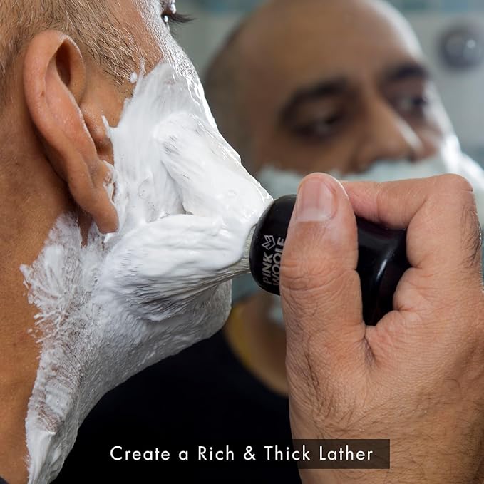 Boar Shaving Brush– 25mm Knot, Premium Boar Bristles & Gloss Black Resin Handle, Traditional Wet Shave Brush for Face Exfoliation, Luxury Lather, Gift Ready