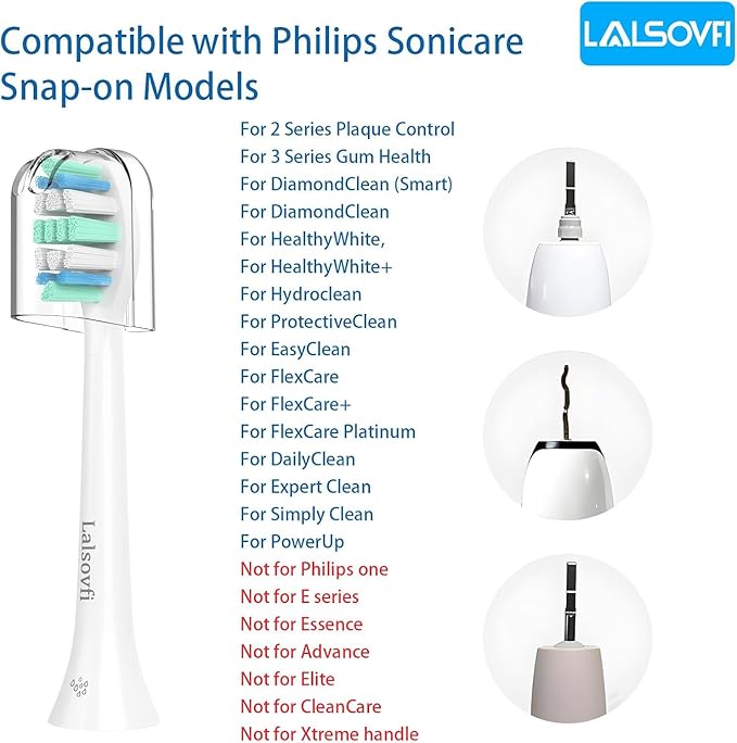 Replacement Toothbrush Heads for Philips Sonicare Replacement Heads, Electric Replacement Brush Head Compatible with Phillips Sonicare Electric Toothbrushes C2 4100, 8 PCS