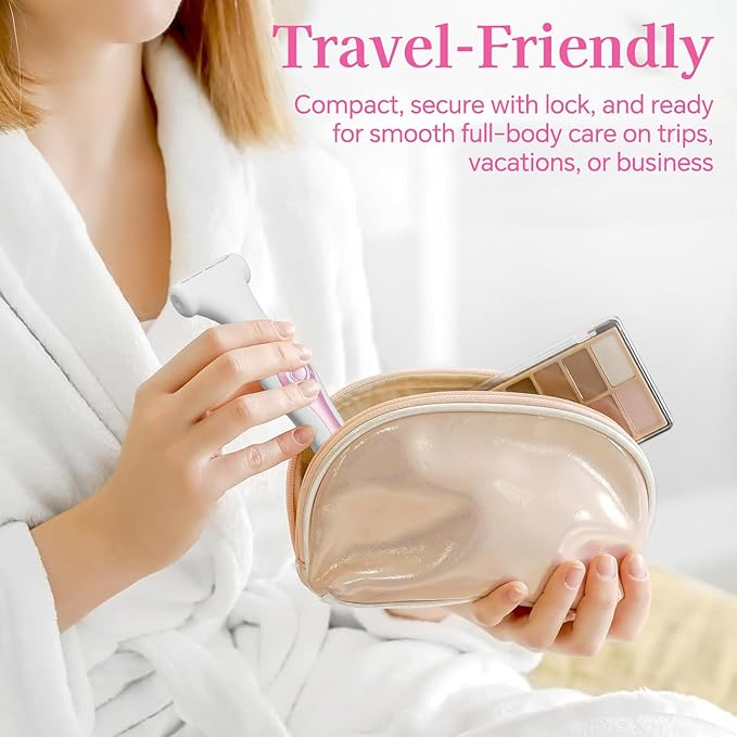 Women‘s Electric Razor 4-in-1 - Painless Hair Removal for Bikini, Face, Body & Nose, Wet & Dry Shaver with LED Display, USB-C Fast Charging, IPX6 Waterproof, Travel Gift