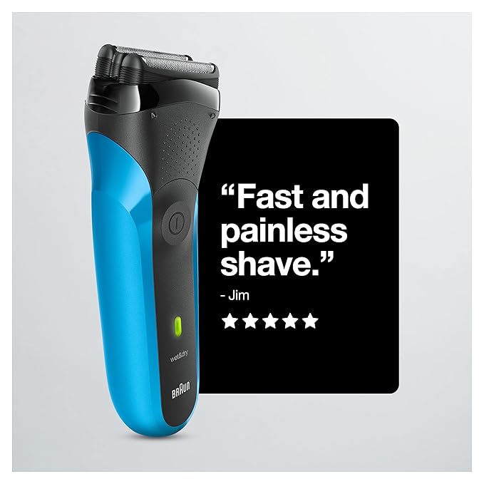 Braun Electric Razor for Men, Series 3 310s Electric Foil Shaver, Rechargeable, Wet & Dry