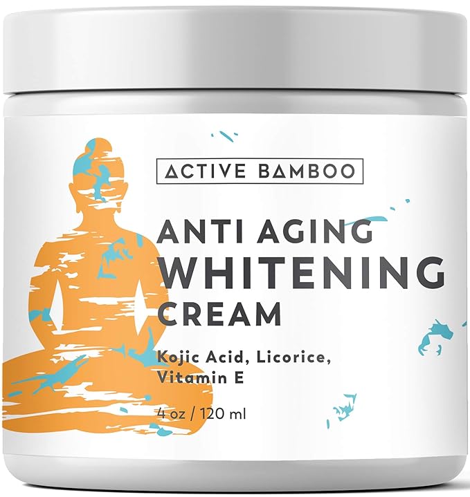 Anti Aging Dark Spot Corrector Cream for Face & Body - Made in USA - Active Bamboo Skin Nourishing Age Spot Remover Women Men 4 OZ