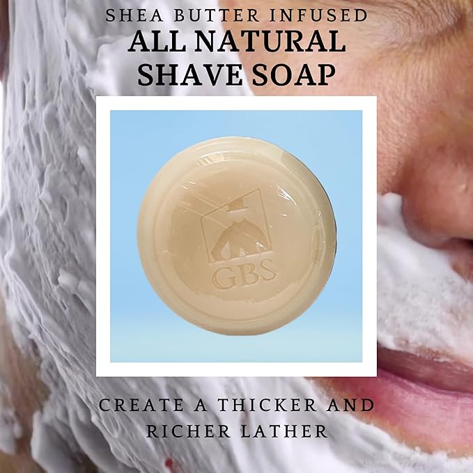 GENTS Men's Shaving Soap 97% All Natural Enriched With Shea Butter and Glycerin, Creates Rich Lather Form (6 Pack Variety)