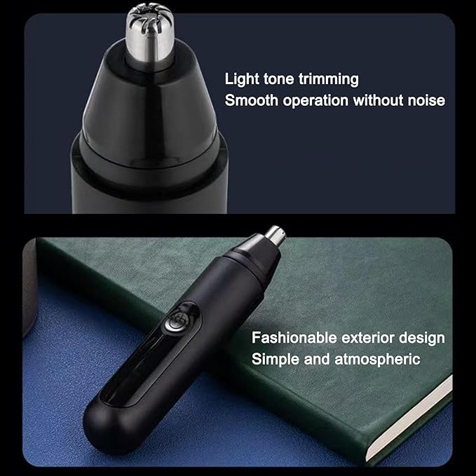 Professional Nose Hair Trimmer, LED Display, USB Rechargeable, Waterproof Double-Edge Blade for Men, Women, IPX7 Rated, 2025 Model (Round Bottom)