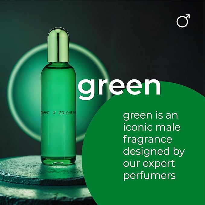 COLOUR ME Milton-Lloyd Green - Cologne for Men - Oriental Perfume for Men - Woody, Amber Fragrances - Mens Cologne - Long Lasting Perfume - 3 oz