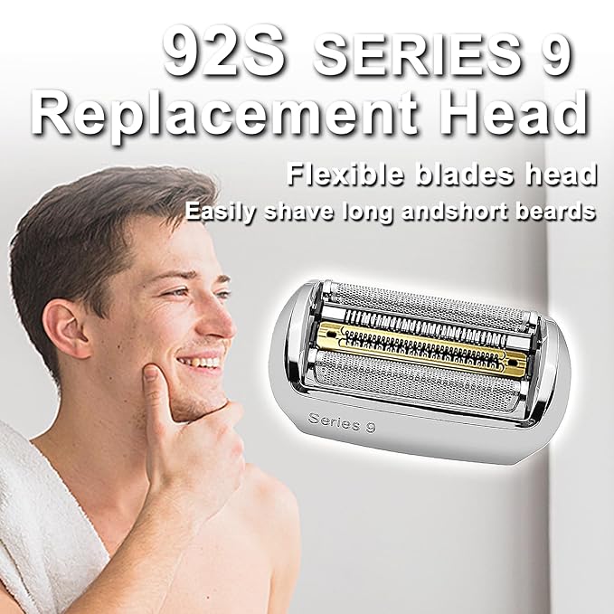New Series 9 92S Electric Replacement Shaver Head Accessories Series 9 Electric Shaver blade Compatible with Braun Series 9 9290cc, 9291cc, 9370cc, 9293s, 9385cc, 9390cc, 9330s, 9296cc (Upgraded