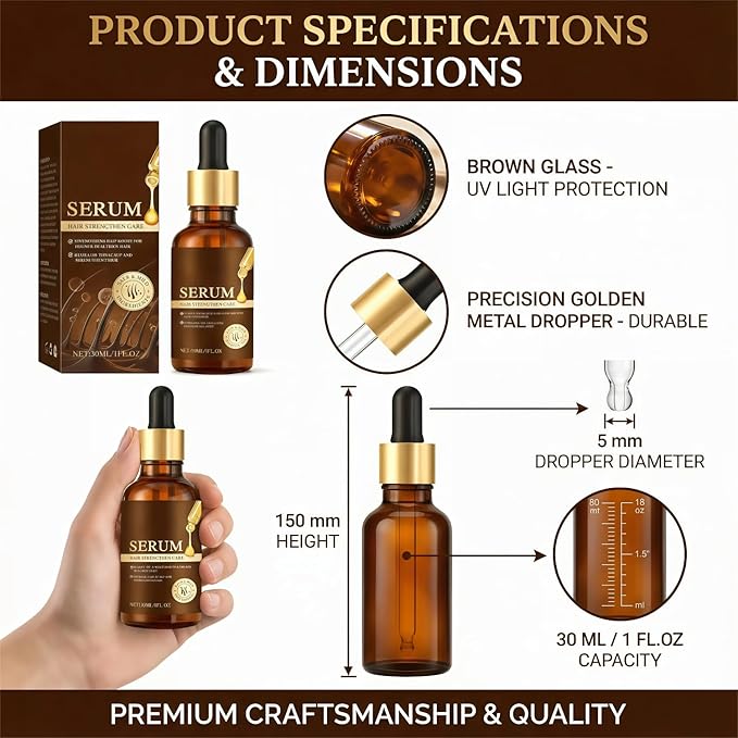 LifewithQueenP Hair Growth Oil, 30ml | Ayurvedic Hair Growth Serum, Quick-Absorbing, Strengthens Roots – Leaves Hair Black & Shiny, Reduces Split Ends & Dryness (2pc)