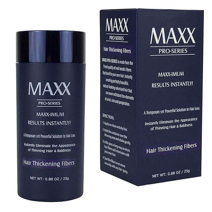 Volumizing Hair Fibers with real Keratin for Thinning Hair/Hair Loss – Dermatologist Tested and Certified Hypoallergenic - 60 days + supply - Multiple Colors Available (Light Brown)