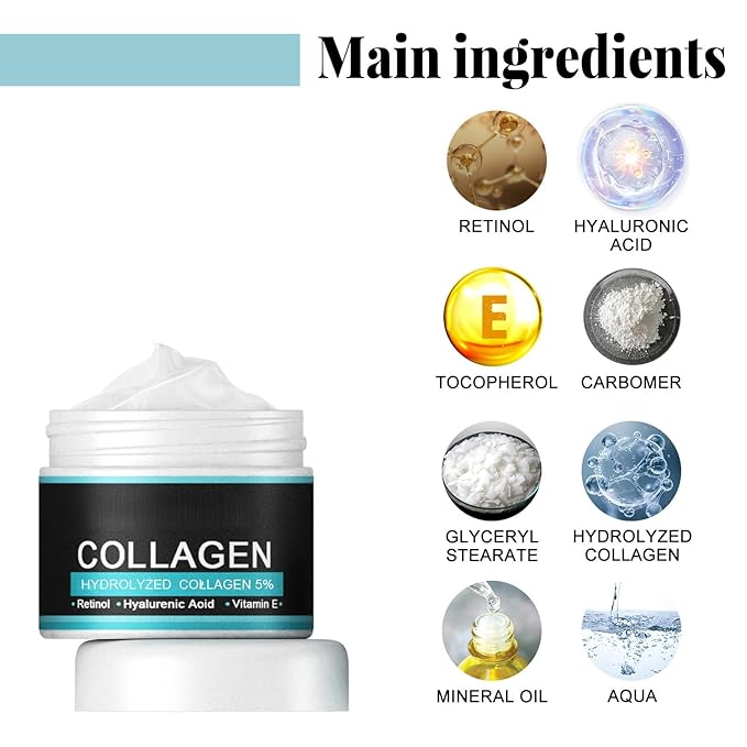 Men’s Face Moisturizer Cream, Lightweight Hydrating Daily Facial Cream for Men, Non Greasy Texture with Hyaluronic Acid, Vitamin E and Retinol, Smooth and Fresh Looking Skin Care, 50g
