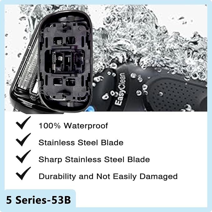 [1 Pack]Series 5 Series 6 53B Shaver Replacement Head Compatible with New Gens S5 S6 Razors,for S5 Replacement Heads 5050cs,6072cc,6090cc,6020s,6040c,5035s,5020s Etc Model