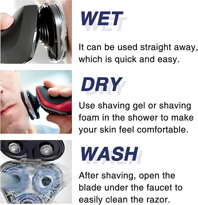 SH71/52 Replacement Head Shaver Compatible with Phillips Norelco Series 7000 and Angular-Shaped 5000 (S5xxx), SH71/52 Blades for Philips 7000 Replacement Heads for 7500 7530 S7370 S7371, 6-Pack