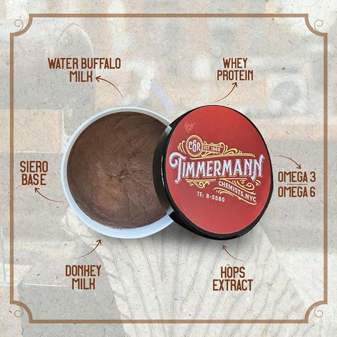 WhollyKaw Shaving Soap | Luxury Dense, Rich & Creamy Lather Tallow Wet Shave Puck Notes of Rum, Vanilla, Tobacco, Cinnamon, Woody, Powdery scent. | Grooming and Skincare for Men 4 oz - Timmermann Red