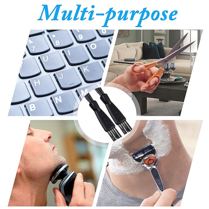 60PCS Men's Electric Shavers Cleaning Brush Double-Sided Shavers Brush Hair Brush Cleaner Tool Tiny Multi-Function Beard Brush Kit