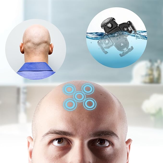 1 PCS Head Shaver Replacement Blades,Valentines Day Gifts for Him Mens Husband Dad - Birthday Gift Ideas for Dad, 5-Blade Shaver Heads for Bald and Face Hair with Cleaning Brush