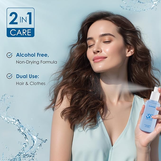 slashome Hair Perfume for Women & Men, Alcohol-Free Citrus Ocean Hair & Body Mist, Lightweight Long-Lasting Fragrance Mist for Hair, Body & Fabric, Birthday & Valentine’s Day Gift, 100ml / 3.38 fl oz