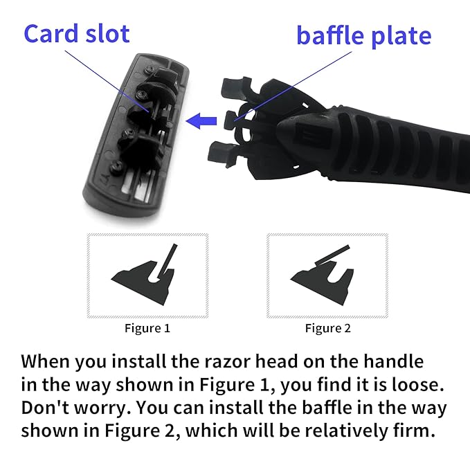6-Blade Razor,Plastic Anti-slip Men Manual Refill Cartridges razors, Reusable Face Cleansing Care Tool, Shave Supplies for Men and Women - Black
