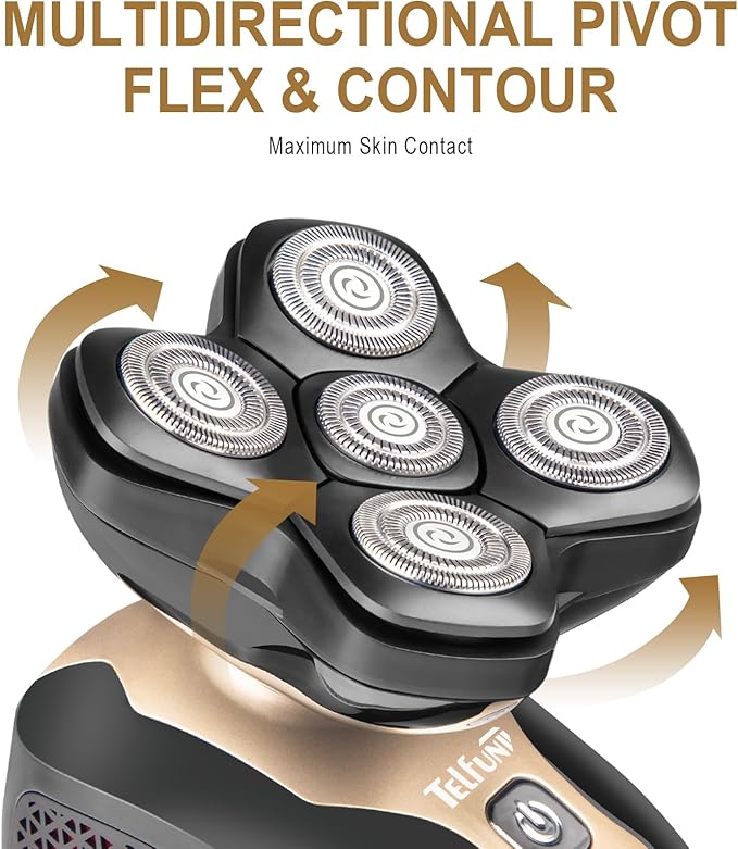 Detachable Floating Replacement Shaving Head, Washable Shaver Blade Heads Replacement for Head Shaver, Wet & Dry Compatible for Rotary Shavers