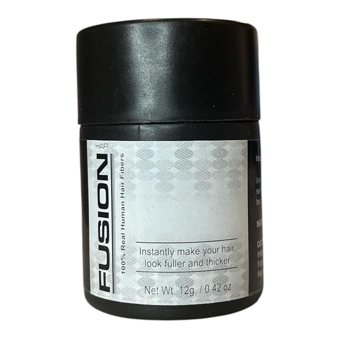 Hair Fibers for Thinning Hair - (0.42 Oz) Real Human Hair Building Fibers to Conceal Bald Spots and Thinning Hair, Root Touch Up and Volumizer, Brown