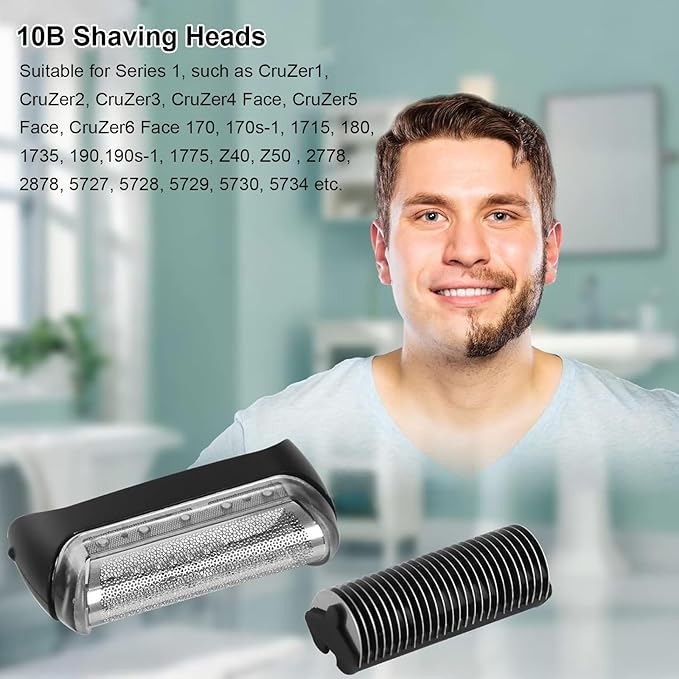 10B Series 1 Replacement Head, 1000 Series Replacement Head Shaving Razor Head Compatible with Series 1 Electric Shaver 170 180 190 1715 1735 1775