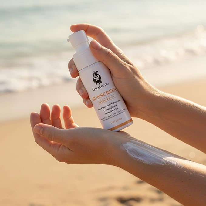 Tribal Chimp Sunscreen SPF 50 PA+++ | Face & Body, Broad Spectrum Sunblock, Invisible Mineral Sunscreen, Travel Size | For Women & Men | For Daily Use