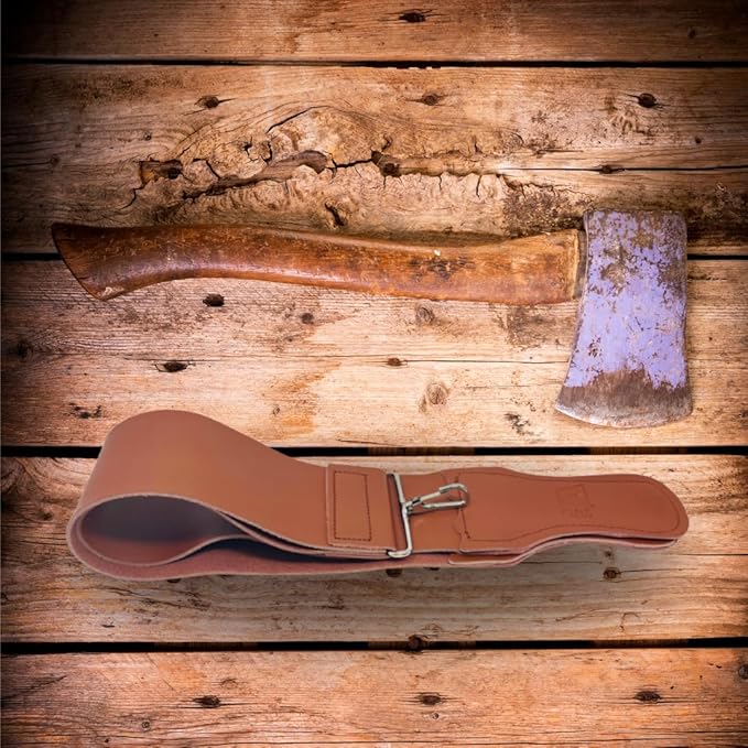 Gents Leather Razor Strop 2.5" x 22" Super Soft Cowhide Dual Straps with Clip Sharpening Razor, Knifes & Kitchen Cutlery, Keeps Your Blade Sharp