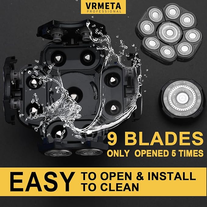 Upgraded Version 9 Blades Electric Razor Shaver Heads
