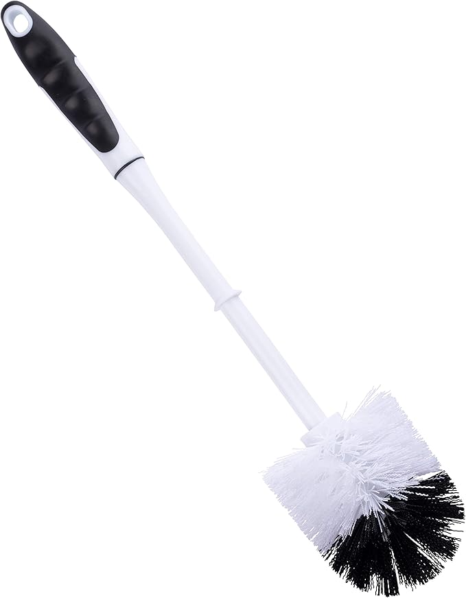 Fuller Brush Toilet Bowl Brush in Caddy Set – 16-Inch Long Handle – Heavy Duty Dome Tufted Bristles, Rubberized Non-Slip Grip, Bathroom, Rim, Trap Cleaner (Pack of 1)
