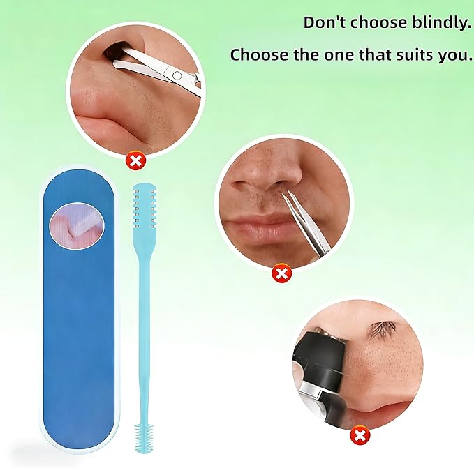 2-in-1 Nasal Hair Cutter, a New Model in 2026, 360 ° Rotating Nose Hair Trimmer, efficient and Portable Tool for Removing Nose Hair, Suitable for Various People and a Must-Have for Travel (blue12PC)