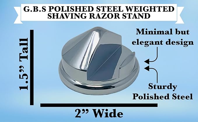 G.B.S Heavy Duty Chrome Base Shaving Razor Stand