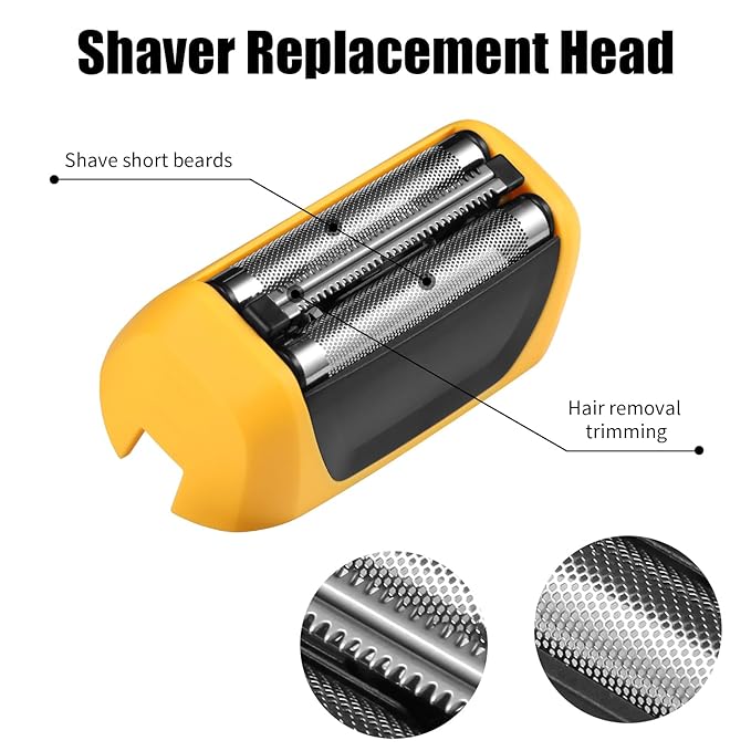 7045-100 Yellow Shaver Head Replacement Foils&Cutters and Head Compatible with wahl Yellow lifeproof 7061 Series (Yellow 7045-2 PCS)