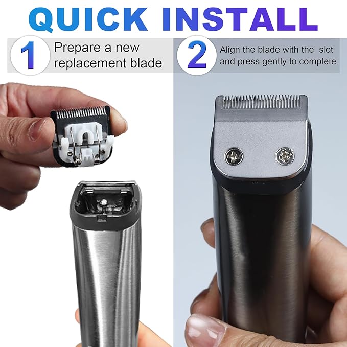 59300 Stainless Steel Replacement Detachable 30mm Standard Blade Compatible with WHAL All in One Lithium Ion Trimmer 9864.9864SS.9686.9818A.9854L.9876L.9854.WSS3L.SS2L etc