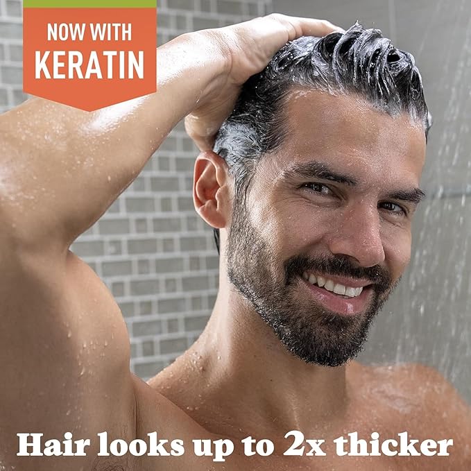 Just for Men Control GX Grey Reducing Shampoo, Gradual Hair Color with Keratin for Stronger Thicker and Healthier Looking Hair, 6 Fl Oz - Pack of 2