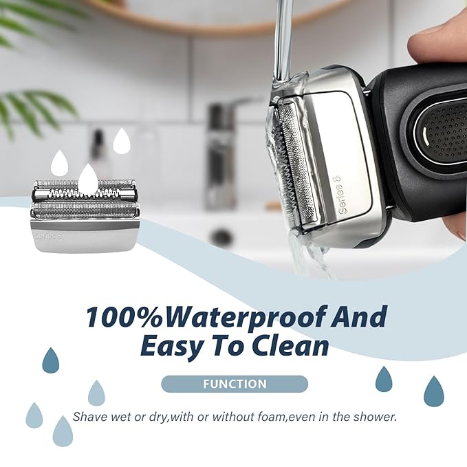 83M Electric Replacement Shaver Head Compatible with Series 8 Shaving Razor Head, Suitable for 8 Series Models 8370cc, 8340s, 8350s ets.